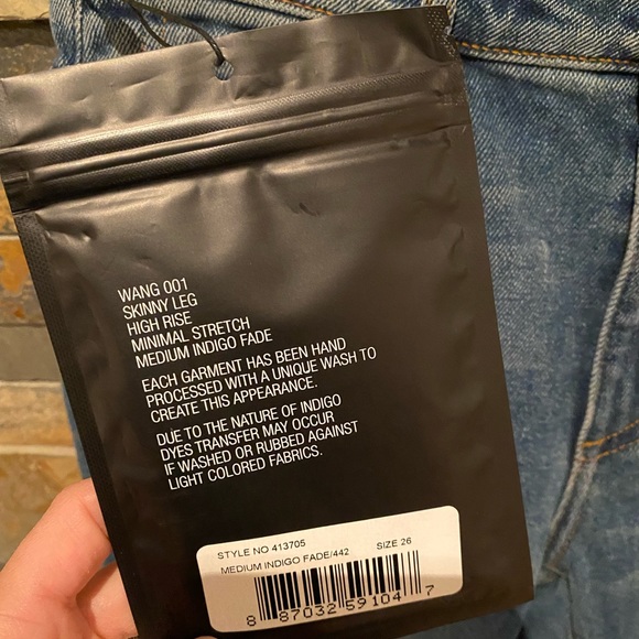 Alexander Wang Denim Style 001 (Mulitple Sizes) NWT - Picture 6 of 9